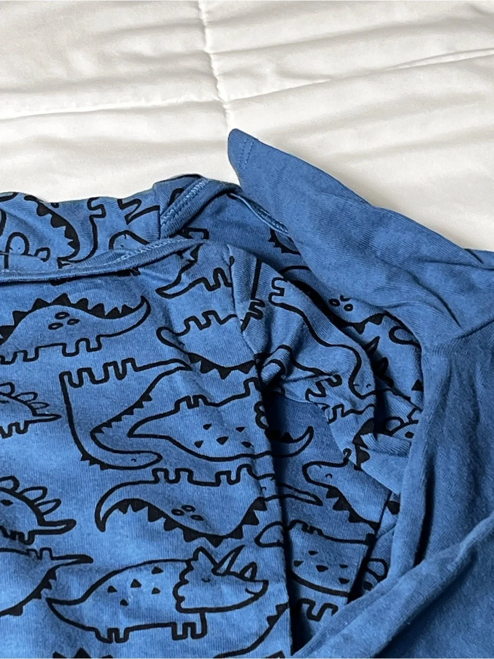 Twin Boys Blue & Black Bodysuits with Dinosaur Print. 2 Sets EXC  NB